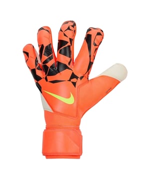 Nike Unisex-målvaktshandskar för vuxna med geometriskt mönster i Mercurial-serien (Orange/Svart)