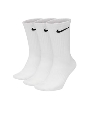 Nike Unisex Adult Everyday Dri-FIT Crew Socks (Pack of 3) (White)