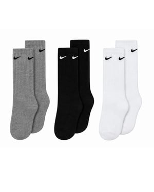 Nike Unisex Adult Everyday Dri-FIT Crew Socks (Pack of 3) (Multicoloured)