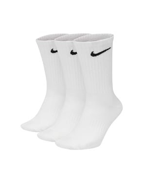 Nike Childrens/Kids Lightweight Crew Socks (Pack of 3) (White)
