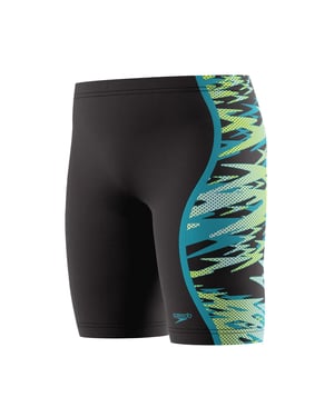 Speedo Hyperboom Splice korte jammerzwembroek voor jongens (antraciet/teal)