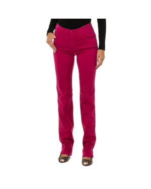 Lange broek van stretchstof 6Y5J75-5N22Z vrouw
