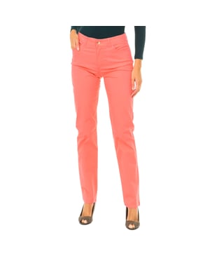 Lange broek van stretchstof 3Y5J18-5NZXZ vrouw
