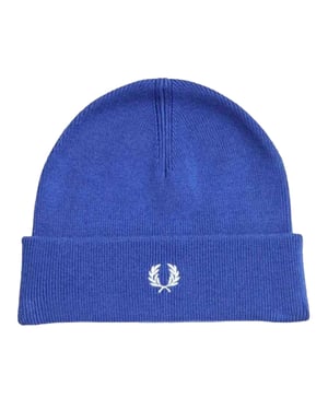 Fred Perry Klassieke wollen muts voor heren met laurierkrans (Franse marine)