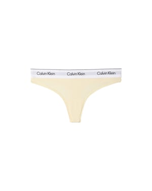 Calvin Klein Dames/Dames Logo Katoenmix String (Gele peer)