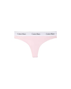 Calvin Klein Dames/Dames Logo Katoenmix String (Wieg Roze)