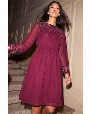 Petite Short Beaded Dress