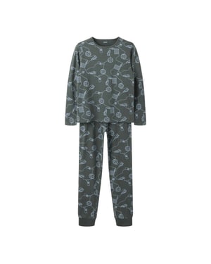 Name It Jongens lange pyjama set nkmnightset voetbal print
