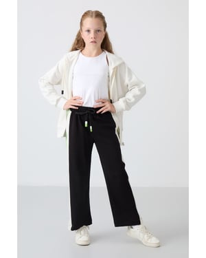 Joggingbroek met wijde pijpen