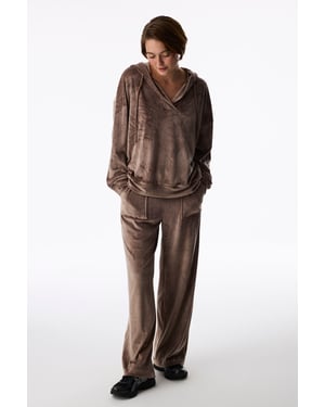 Soft Velvet Front Pocket Trousers