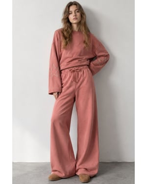 Wide Leg Pants with Star Detail