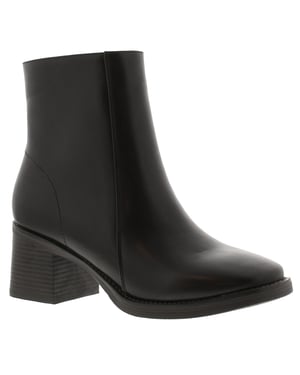 Platino Womens Ankle Boots Sasha Zip Fastening black