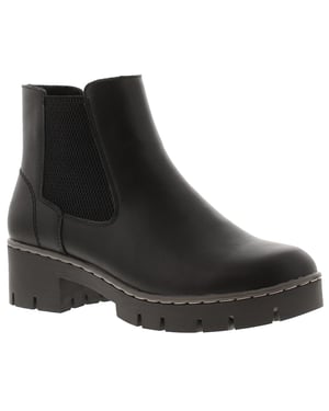 Platino Womens Ankle Boots Morgan Zip Fastening black