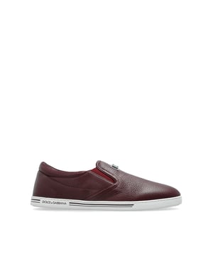 Leather slip-on shoes