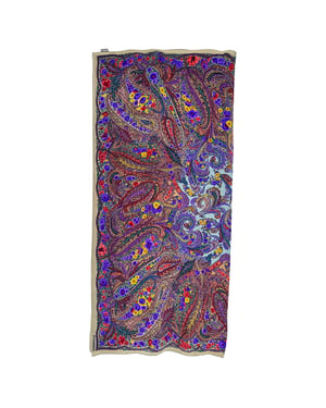 Jil Sander Paisley-Print Scarf in Multicolor Silk