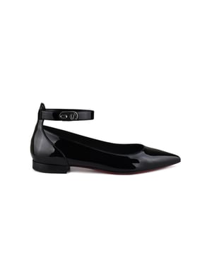 Christian Louboutin Lås ballerinor Svart