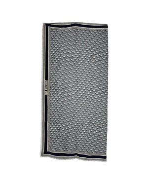 Dior Oblique Scarf in Grey Silk