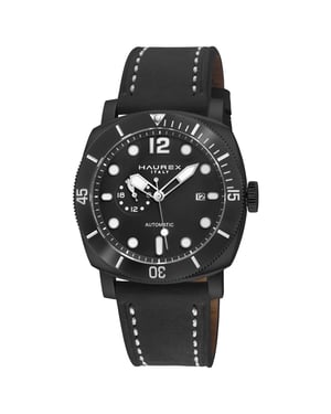 Fortezza IPBLK Stainless Steel Case, Black Bezel, Black Dial, Black Canvas Strap