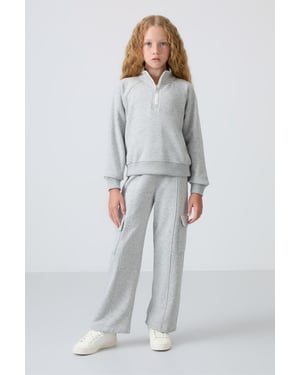Wide-Leg Zipper Tracksuit Set