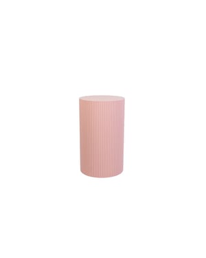 House Vitamin Side table / pillar- cylinder mdf light pink -30x54cm