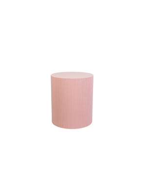 House Vitamin Side table / pillar- cylinder mdf light pink 39x45cm