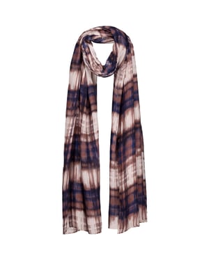 Monari scarf with plaid pattern 810265 554 tiramisu pattern