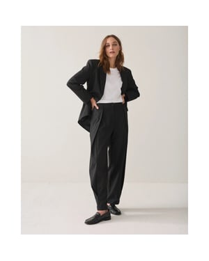 Summum 4s3068-12543 990 trousers pinstripe black