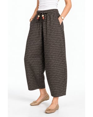 Plaid Culotte Pants