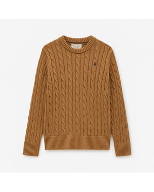 Joules Classic Cable Womens Jumpers Camel