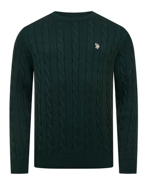 U.S. POLO ASSN. heren kabeltrui – 100% katoen