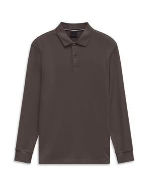 Bugatti Herren Polo-shirt van katoen met lange mouwen