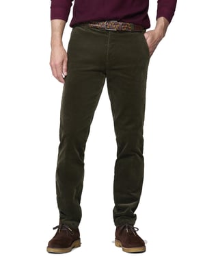 Meyer Bonn chino groen corduroy