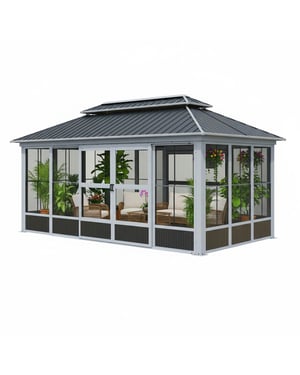 Sojag Olan paviljoen met zijwanden incl. muggennet 5x3 m -