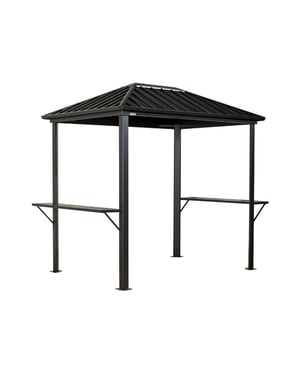 Sojag Dakota 68 aluminium bbq grillpaviljoen met zijplanken 2x2,5 m