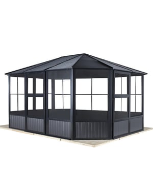 Sojag Charleston aluminium paviljoen met zijpanelen 4x4m -