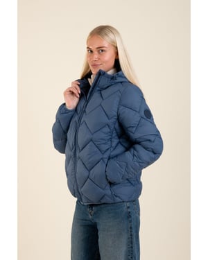 Blue Lightweight Water Resistant Quilted Jacket