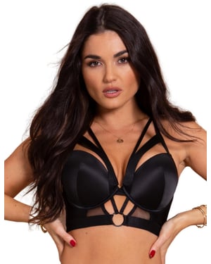 Contradiction By Pour Moi Obsessed Push Up Longline Bra - Black