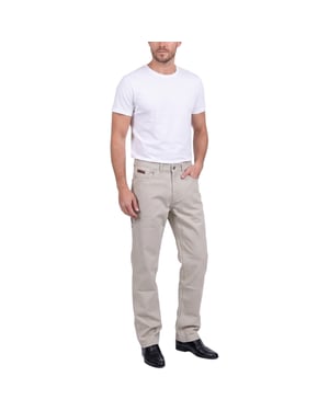 FARAH CLASSIC FABS5029 Mens Trousers Flat Front Straight Khaki 363 Cotton Twill