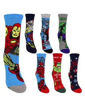 12 Day Marvel Boys Christmas Advent Calendar Novelty Superhero Socks Gift Set