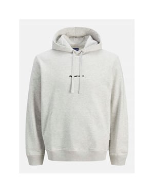 Men's Jack and Jones Hoodie in White Melange