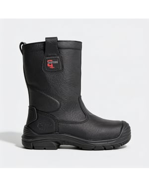 Grafters M922a Mens Fur Lined Rigger Safety Boots Black