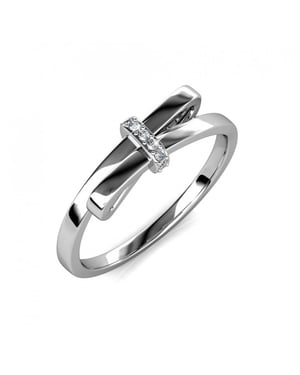 Luminous Bow Ring - Silver och kristall