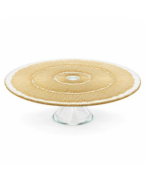 Casa di Elturo Taartplateau aurelia op voet – glazen taartschaal – – Ø 33 x h. 10,3 cm