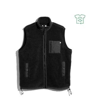 Men's Farah Grant Solid Patterned Drawstring Gilet in Black