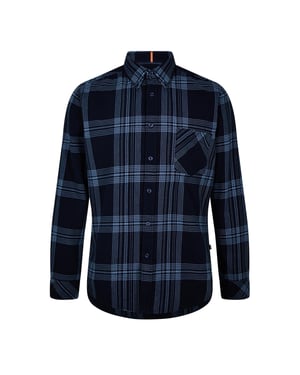 Men's Boss Regular Fit Long Sleeve Shirt in Dark Blue 405
