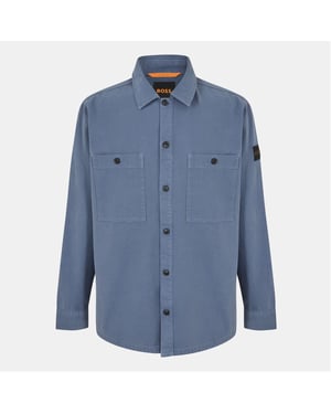 Men's Boss Overshirt in Open Blue 495