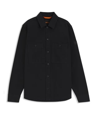 Men's Boss Overshirt in Black 001