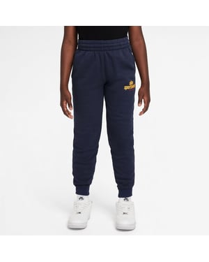 Boys Nike NSW Club Solid Patterned Slim Joggers in Obsidian