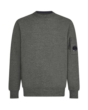 Men's C.P. Company Lens Crew Neck Sweatshirt in Shadow Grey 937