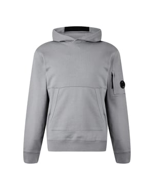 Men's C.P. Company Micro Lens Over The Head Hoodie in Shadow Grey 937